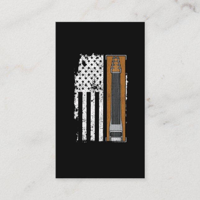 Cartão De Visita Pedal Steel American Flag EUA Musico (Frente)