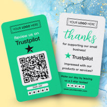 Pedido de Avaliação no Trustpilot com Código QR Es