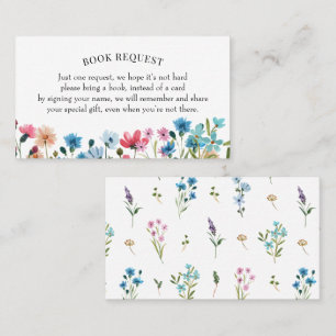 Cartão De Visita Pedido de Livro de Flores Selvagens ou Livro para