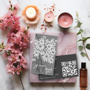 Cartão De Visita PEDIDO OBRIGADO Buquê de margarida de corte Código