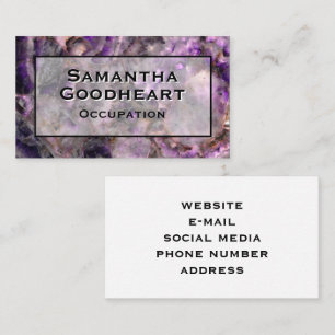 Cartão De Visita Pedra mármore roxa-moderna