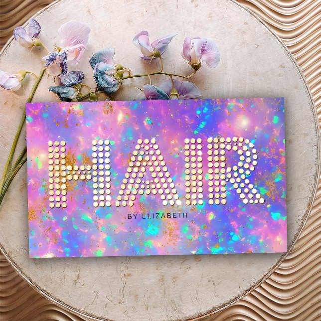 Cartão De Visita Pedra Opal de Fogo Dourada de Ouros de Na moda ele (Front)