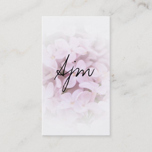 Cartão De Visita Pedras e flores (terapia de massagem) (Frente)