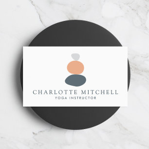 Cartão De Visita Pedras modernas na zona Abstrato