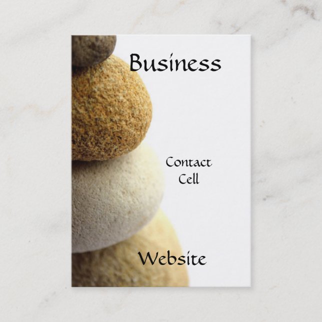 Cartão De Visita Pedras Zen (Frente)