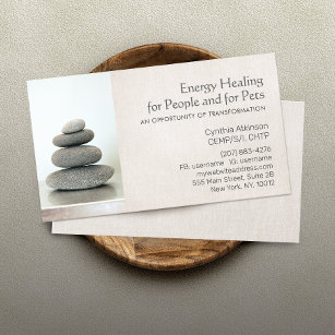 Cartão De Visita Pedras Zen Empilhadas Saúde Holística e Bem-Estar