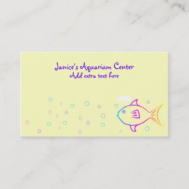 Cartão De Visita Peixe Arco-Íris (Frente)