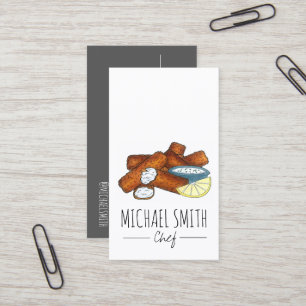 Cartão De Visita Peixe Pão de Peixe Pescadas Pescadas Pescadas Pesc