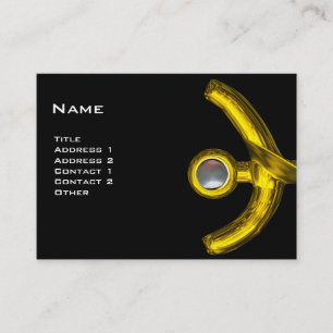 Cartão De Visita PEIXES ABSTRATO, Pérola preto amarelo rosa cinza