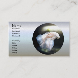 Cartão De Visita Peixes Brancos de Combate Siamês