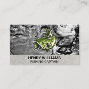Cartão De Visita Peixes de Bass Água