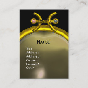 Cartão De Visita PEIXES MONOGRAM Cor-de-rosa cinza preto amarelo p