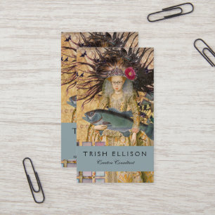 Cartão De Visita Peixes Vintage Clássica Gótica