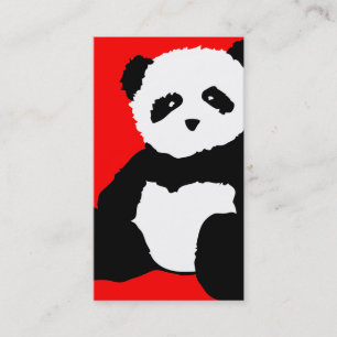 Cartão De Visita pelúcia panda : cor personalizável