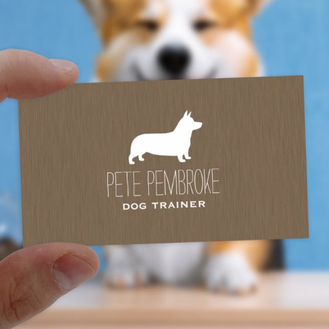 Cartão De Visita Pembroke Welsh Corgi Silhouette (Criador carregado)