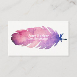 Cartão De Visita Pena da aguarela