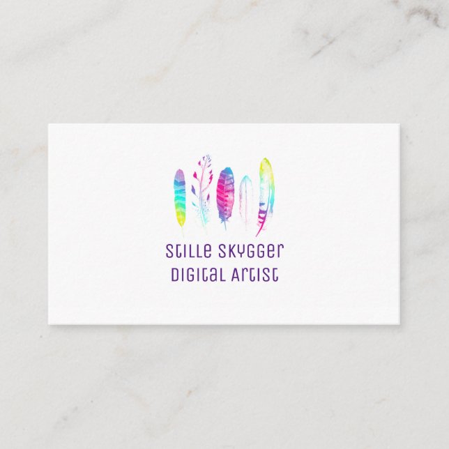 Cartão De Visita Pena da aguarela (Frente)