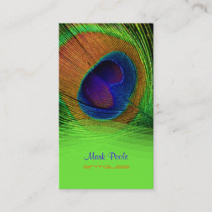 Cartão De Visita Pena de Peacock PixDezines