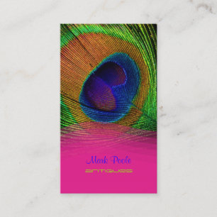 Cartão De Visita Pena de Peacock PixDezines
