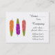 Cartão De Visita Penas de cor múltipla modernas e únicas (Frente)