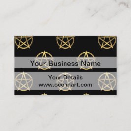 Cartão De Visita Pentagrama de ouro e preto