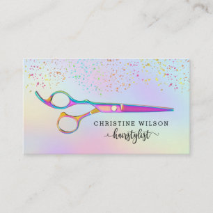 Cartão De Visita penteado de cores pastel