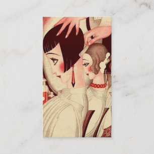 Cartão De Visita Penteado do cabeleireiro da Vintage