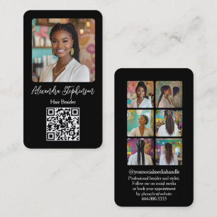 Cartão De Visita Penteadora de Cabelo com Foto para Instagram Estil