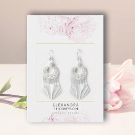 Cartão De Visita Peonies Enquadra Moderna Desenho Floral Exibição d