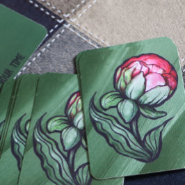 Cartão De Visita Peony Flower Peonies Gardener art Rosa