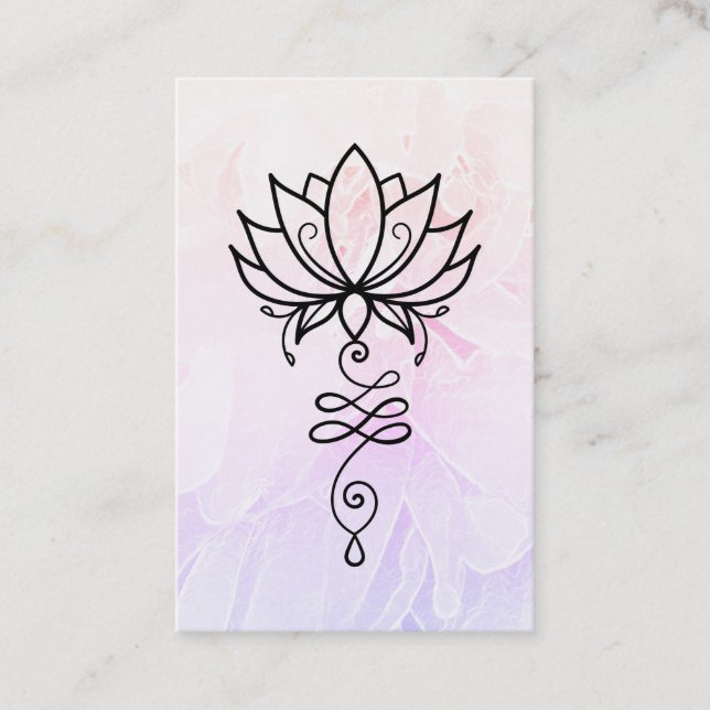 Cartão De Visita *~* Peony Nirvana Sagrada Geometria Lotus Reiki (Frente)