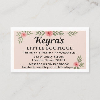 CARTÃO DE VISITA PEQUENA BOUTIQUE DA KEYRA EM UVALDE