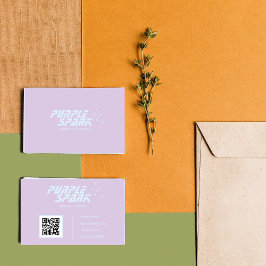 Cartão De Visita Pequena empresa azul púrpura