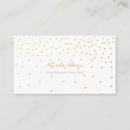 Cartão de Visita Pequenas Bolinhas de Confete Dour