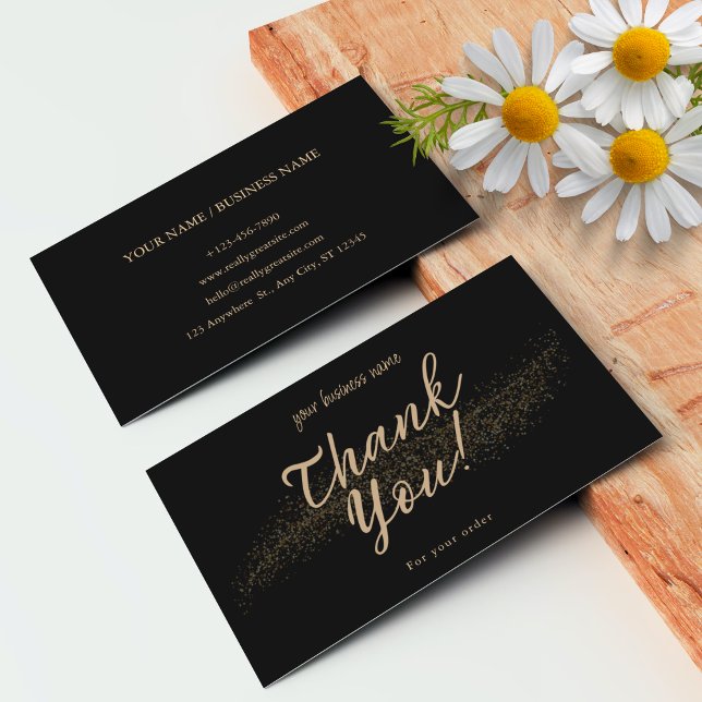 Cartão De Visita Pequenas Empresas Personalizadas - Obrigado Cartõe (Personalized Small Business Thank You Cards)