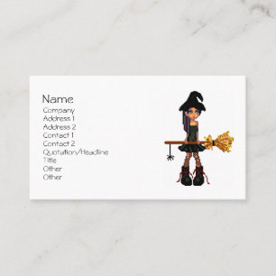 Cartão de visita pequeno da bruxa