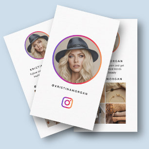 Cartão De Visita Perfil de Instagram Moderno para Influenciadores