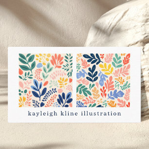 Cartão De Visita Perfil do Artista de Ilustração de Design Gráfico