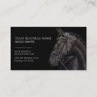 Cartão De Visita Perfil do Equino Personalizado Cavalo