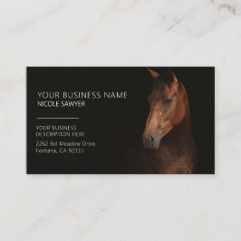 Cartão De Visita Perfil do Equino Personalizado Cavalo