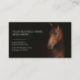 Cartão De Visita Perfil do Equino Personalizado Cavalo