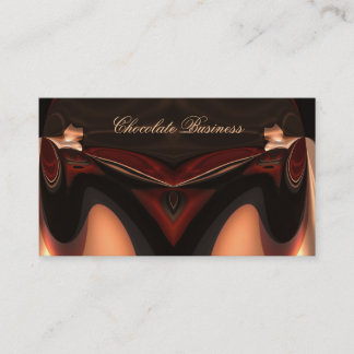 Cartão De Visita Perfil Marrom Creme Redemoinho de Chocolate Elegan