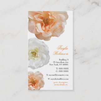 Cartão De Visita Perfil Personalizado de Rosas do Jardim das Mulher