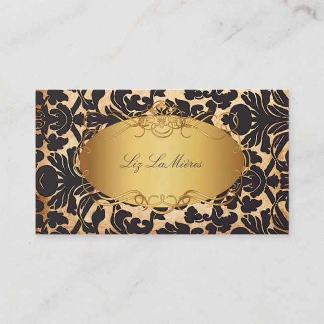 Cartão De Visita Pergaminho da flora de colheita PixDezines (Frente)