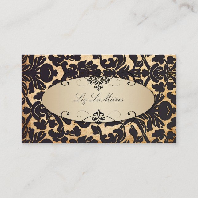 Cartão De Visita Pergaminho da flora vegetativa PixDezines (Frente)