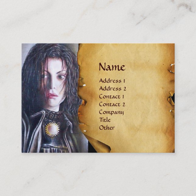 Cartão De Visita Pergaminho de MAGDALEN (Frente)