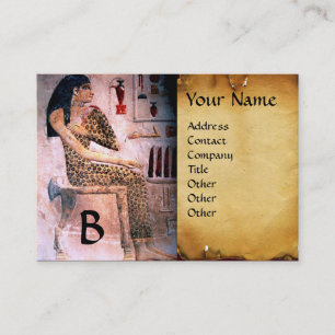 Cartão De Visita Pergaminho do MONOGRAMA de /ANTIQUE EGIPTO da