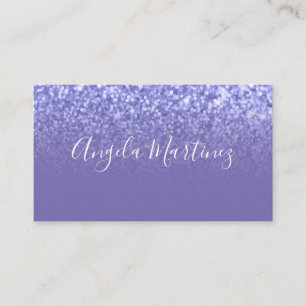 Cartão De Visita Periwinkle Faux Glitter Glam