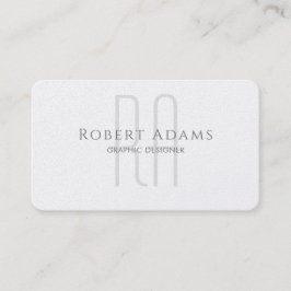 Cartão De Visita Pérolas Premium Profissionais e Monogramas de Cinz