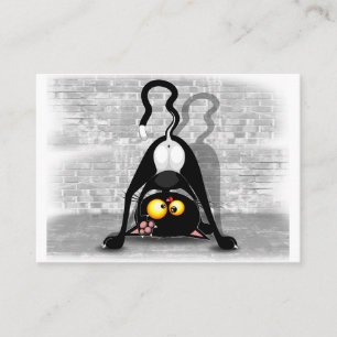 Cartão De Visita Personagem de desenho animado Engraçado de Cabeç